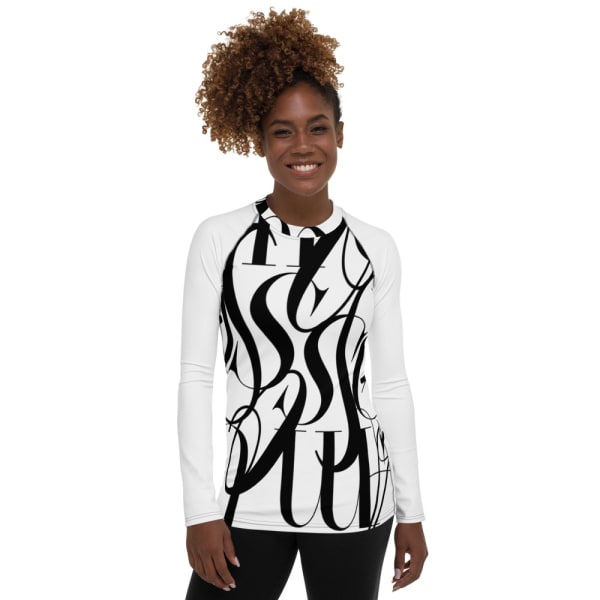 Signature B&W Glamour Boss All Over Women's Rash Guard